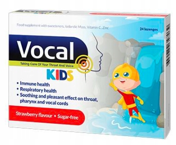 VOCAL KIDS pastylki na gardło dla dzieci 24 szt.