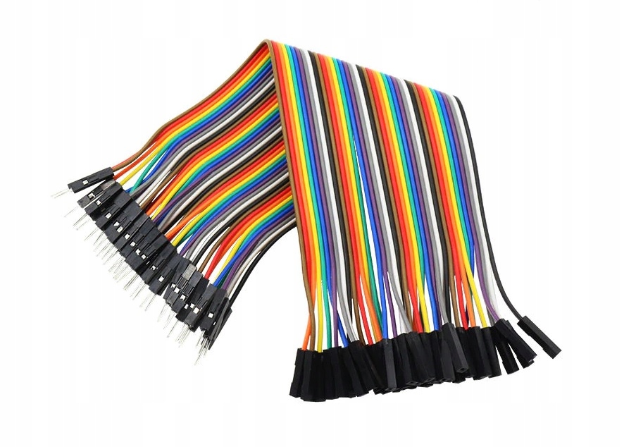 40X PRZEWODY ARDUINO 30CM MĘSKO-ŻEŃSKIE E9603