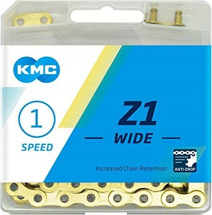 Łańcuch rowerowy KMC1 WIDE 112ogniw 1/2x1/8 Złoty
