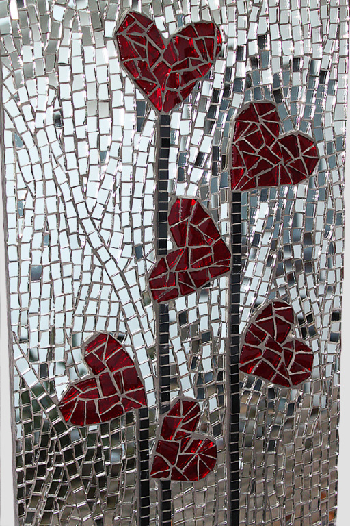 "serduszka czerwona" obraz, mozaika szklana