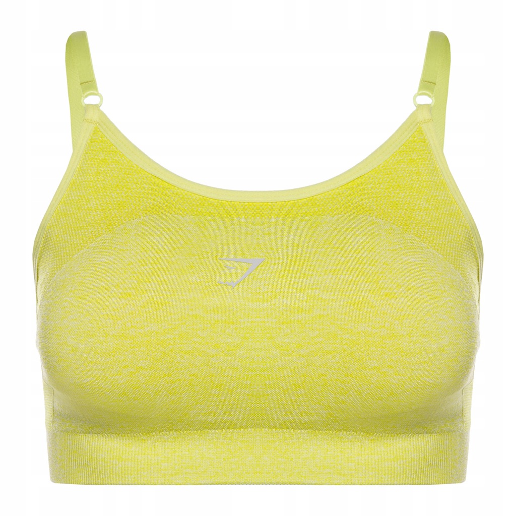 Biustonosz fitness Gymshark Flex Strappy Sports glitch yellow marl M