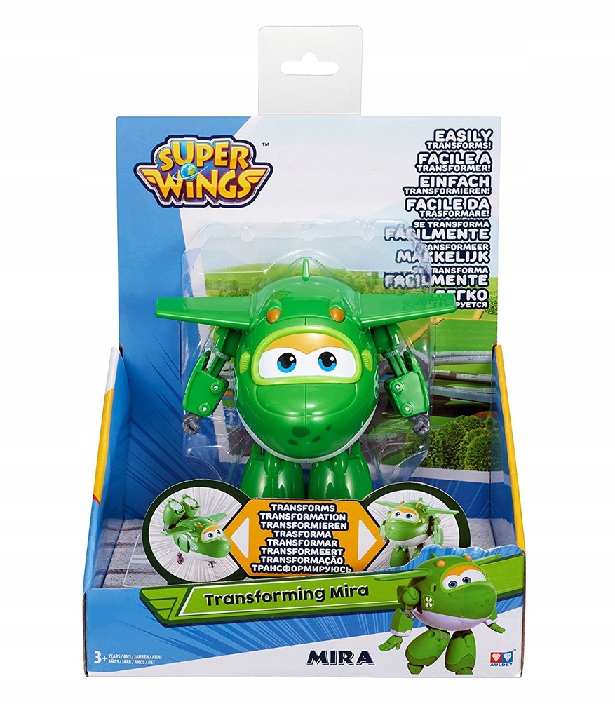 SUPER WINGS SAMOLOT ROBOT MIRA ZIELONY TRANSFORM
