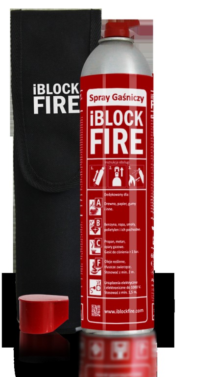 Spray Gaśniczy iBLOCKFIRE biodegradowalny + etui