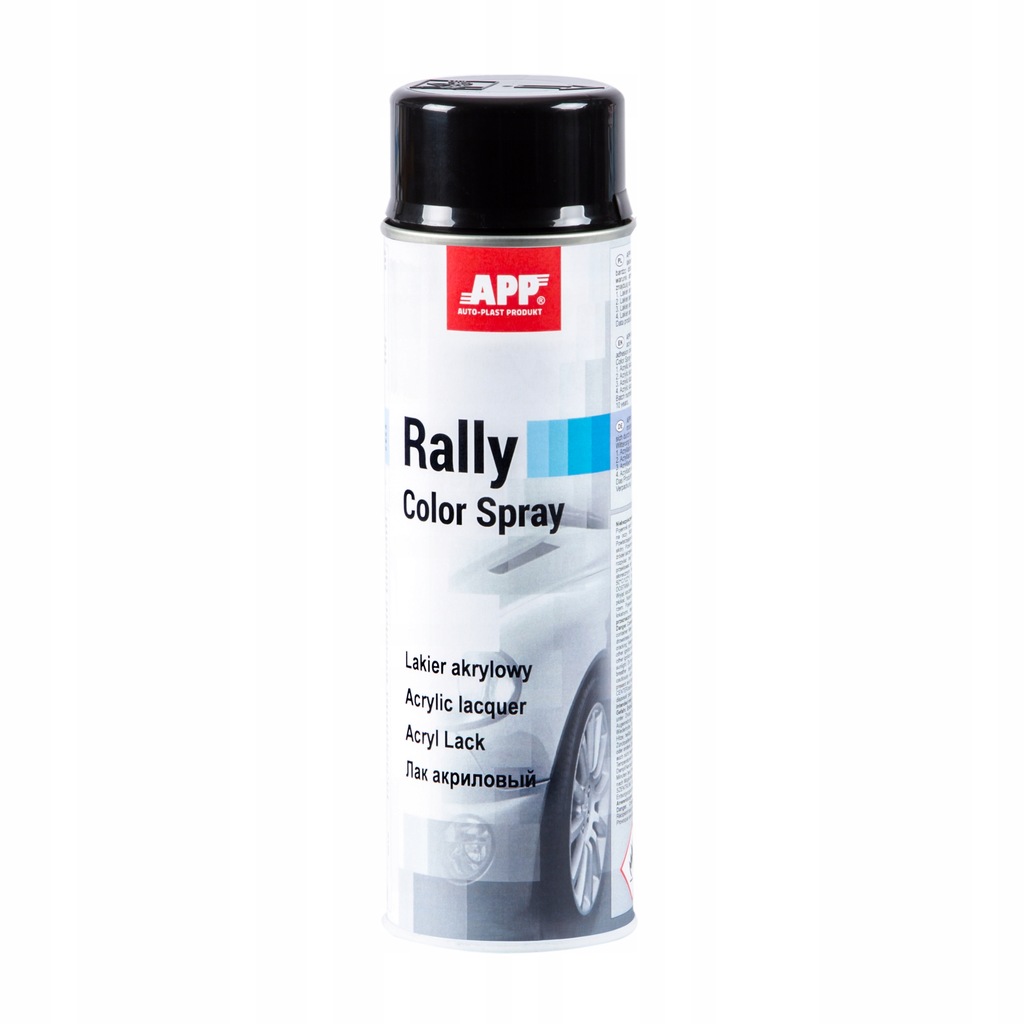 Lakier akrylowy Rally spray 600ml APP CZARNY MAT