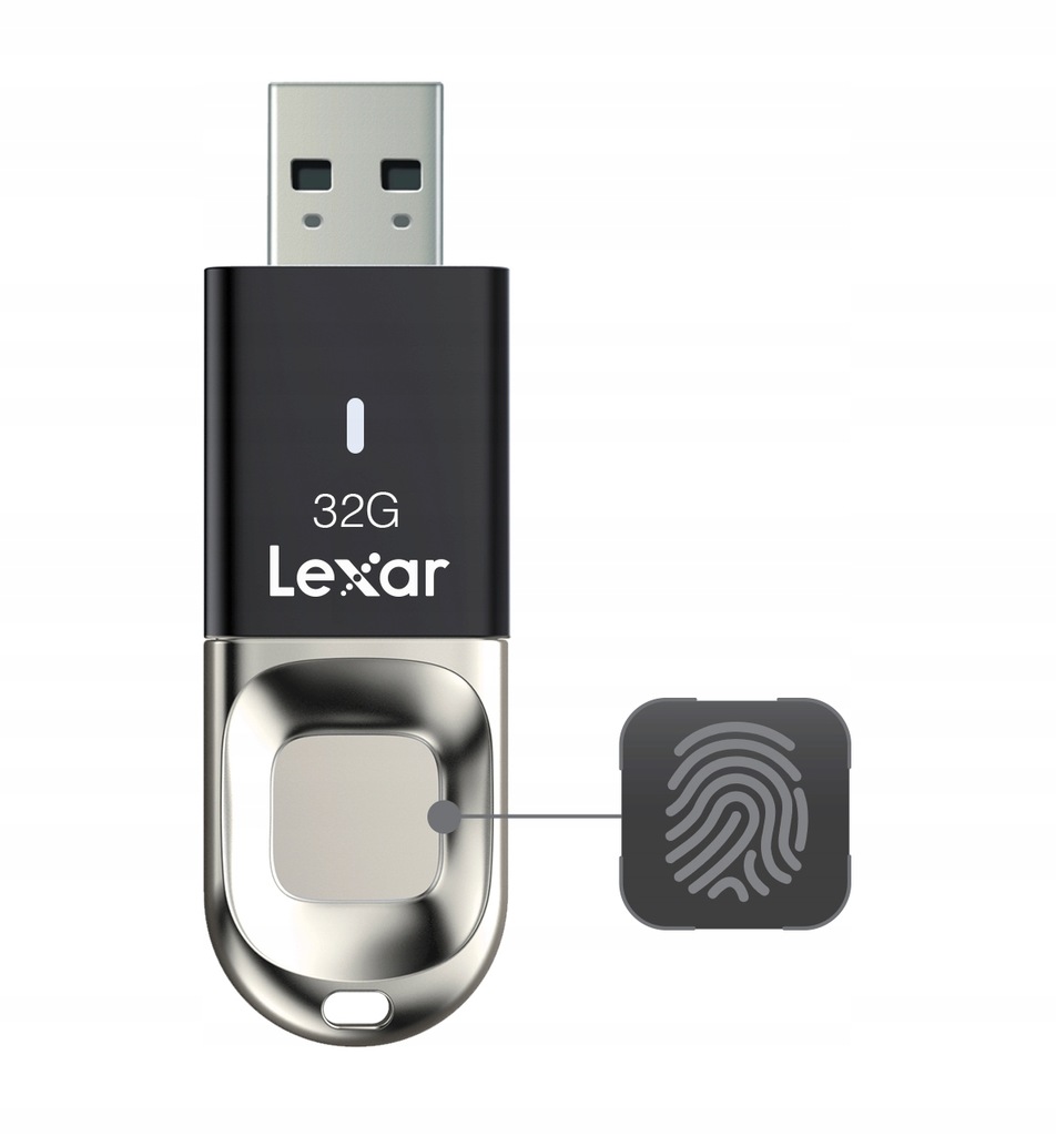 Lexar 32Gb JumpDrive Fingerprint F35 USB 3.0 | OUTLET | - na odcisk palca