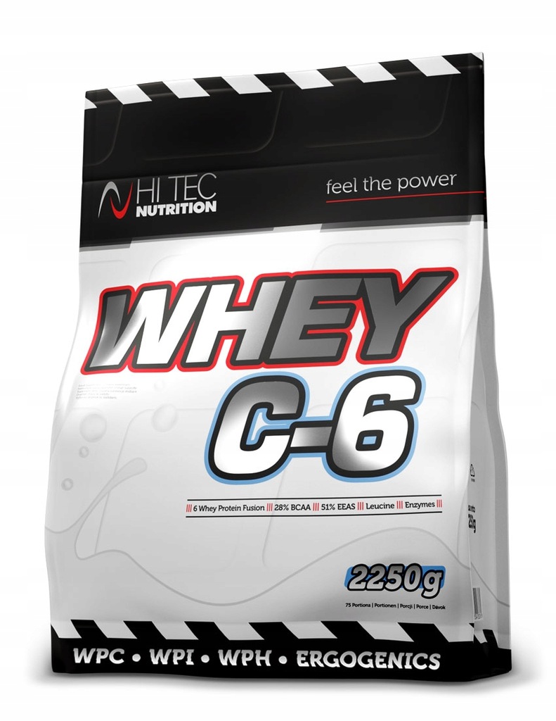 HI TEC Whey C-6 - 2250g BIAŁKO IZOLAT WPI WPH WPC