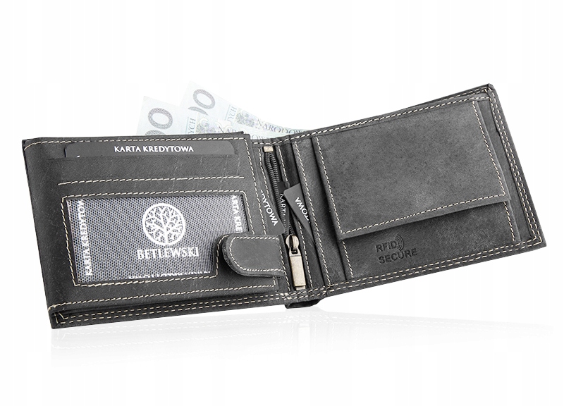 Купить Мужской кожаный кошелек Betlewski с кожаными RFID-картами: отзывы, фото, характеристики в интерне-магазине Aredi.ru