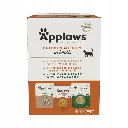 APPLAWS Cat Pouch Chicken Selecion mokra karma dla kota z kurczakiem12x70