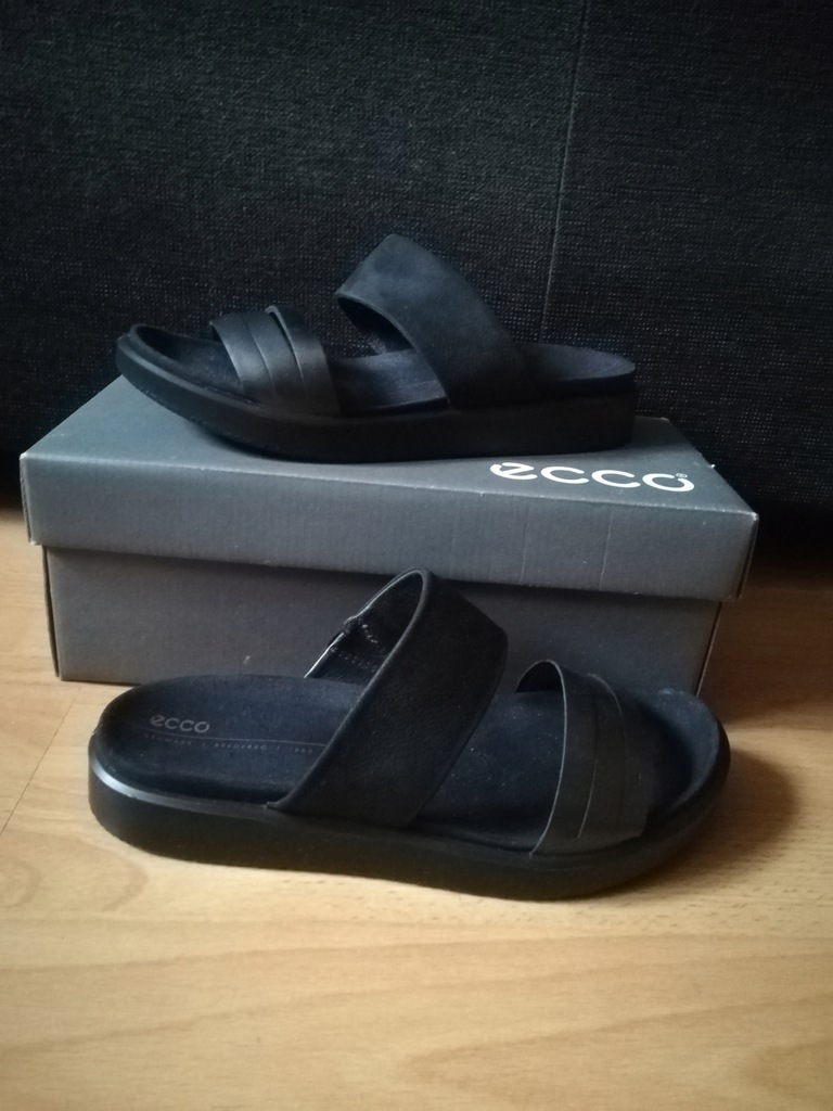 Ecco Flowt klapki buty 38 skóra 24,5cm nowe