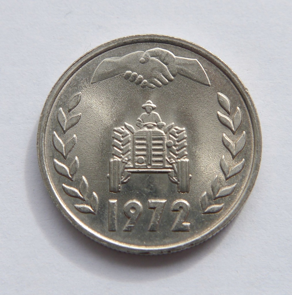 ALGIERIA 1 DINAR 1972 FAO MENNICZA STUTTGART OD 1