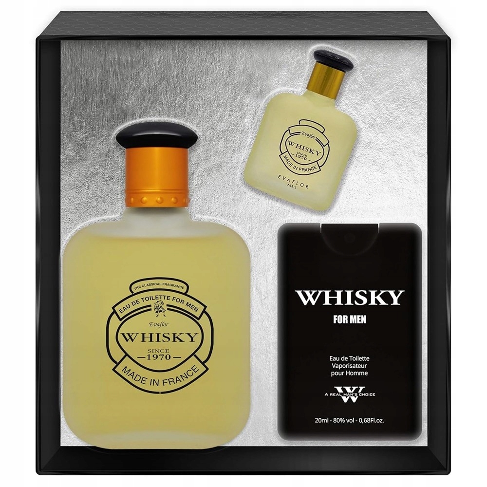 Evaflor Whisky zestaw EDT 100ml + EDT 20ml + EDT 7.5ml