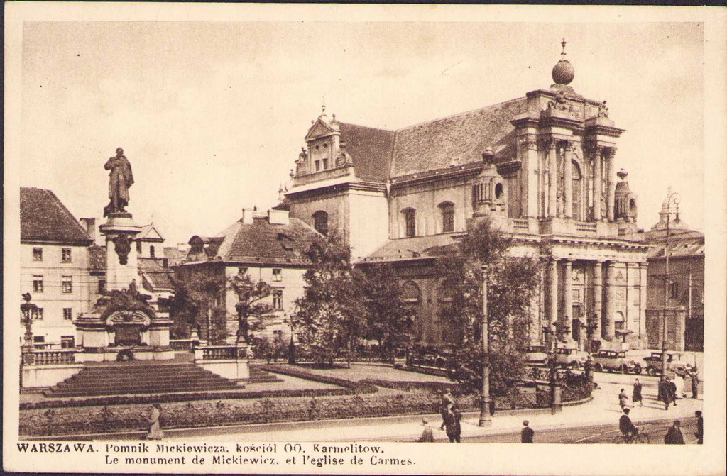 WARSZAWA. POMNIK..-1940 OKUPACJA- STEMPEL WRONA