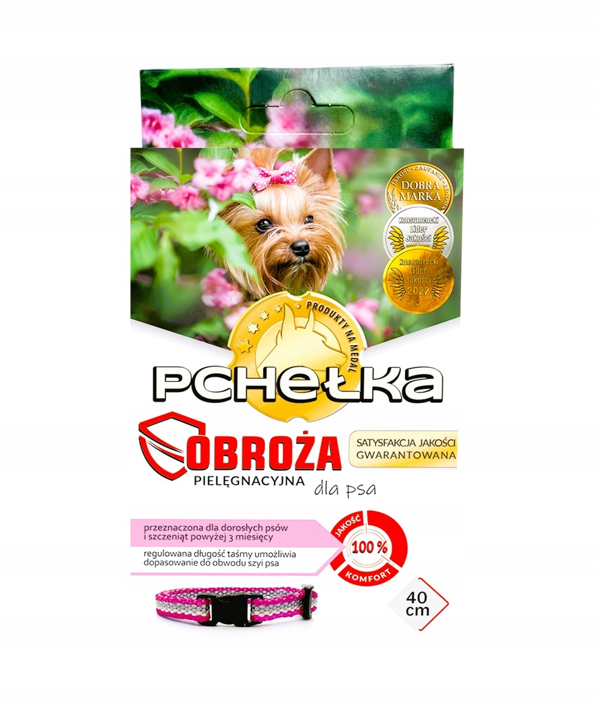 Pchełka Obroża owadobójcza bezzapachowa 40cm dla psa