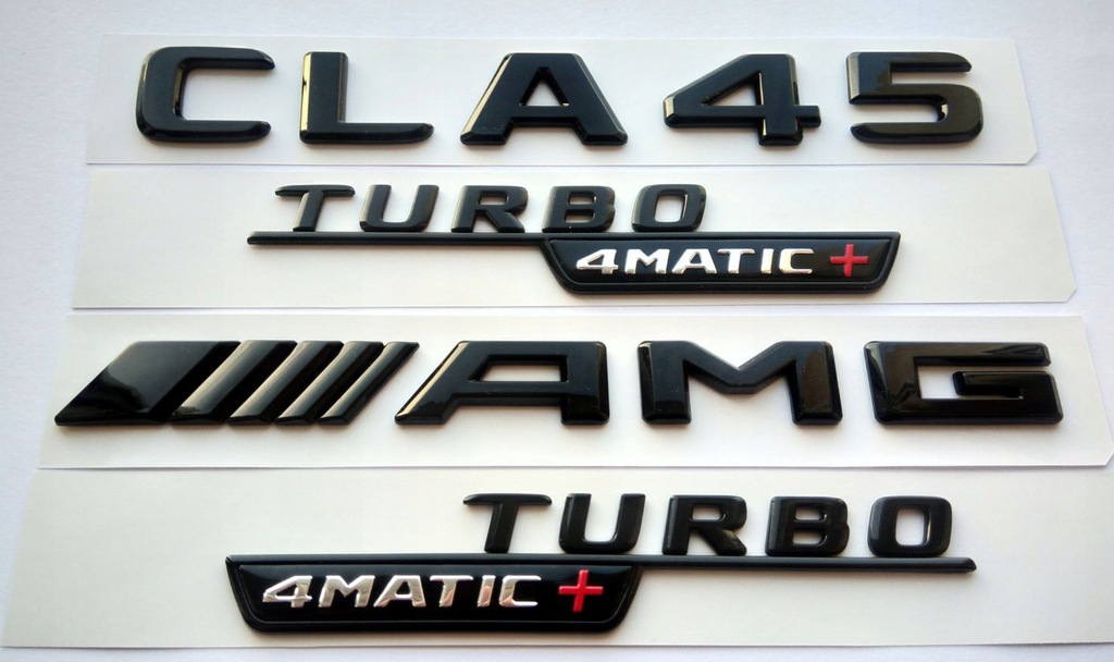 MERCEDES CLA45 AMG Turbo_4Matic+ EMBLEMAT CZARNE