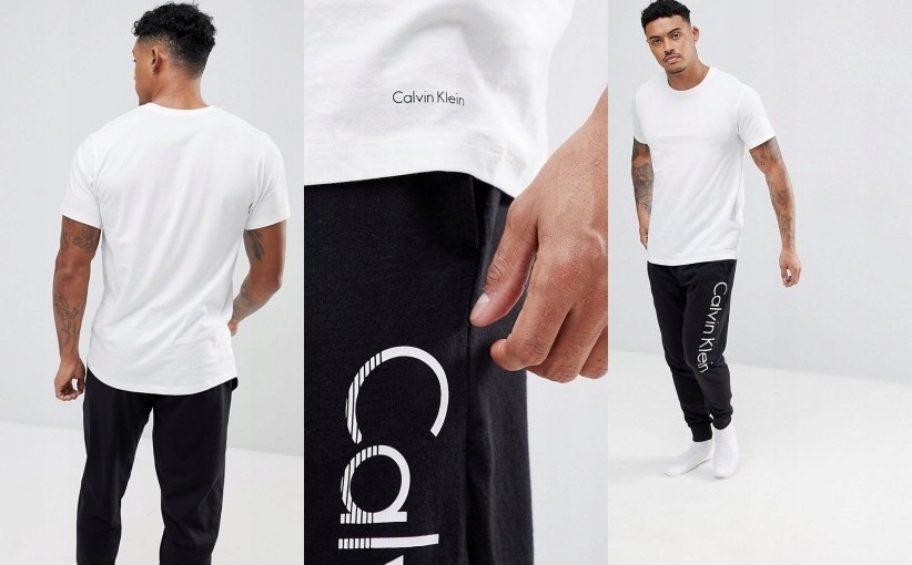 P0P402*CALVIN KLEIN T-SHIRT MĘSKI 2PAK LOGO S U06