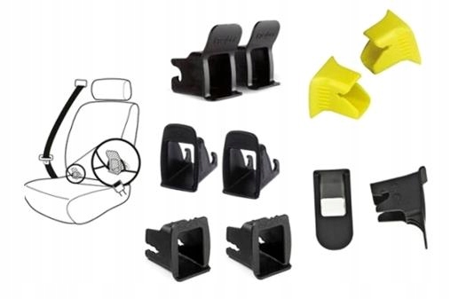 NAKŁADKI/ PROWADNICE ZAŚLEPKI OSŁONY 2 SZT ISOFIX