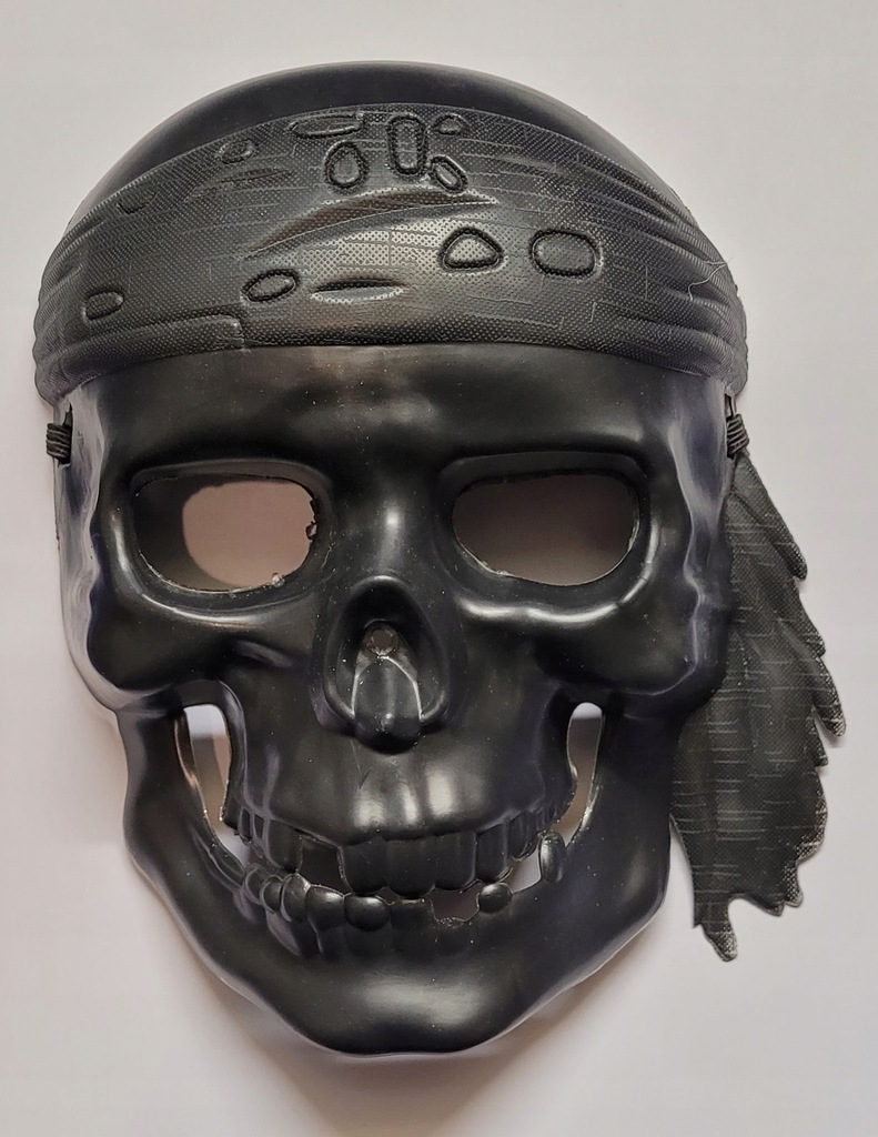 Maska czaszka Pirata Pirat czarna fotobudka bal