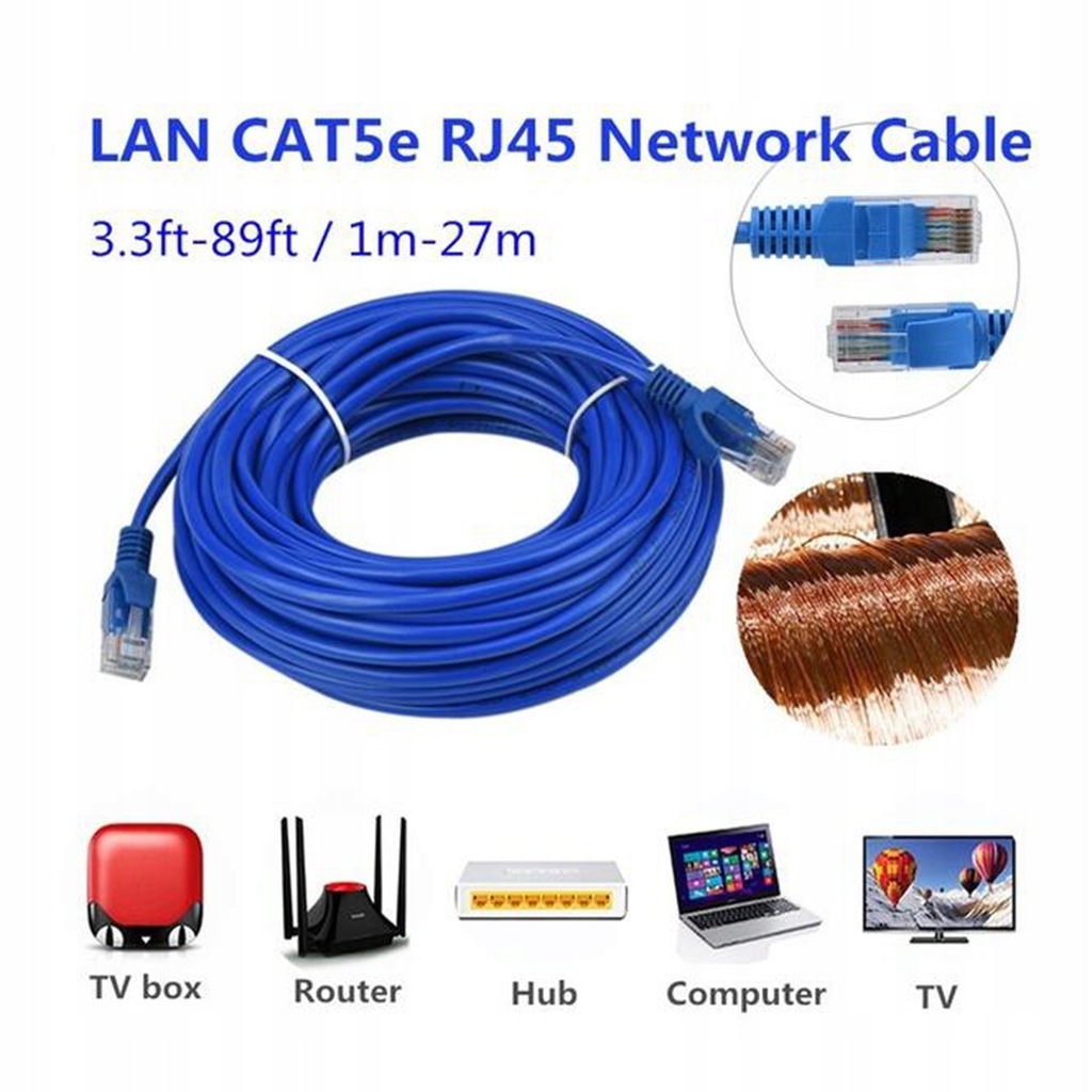 Kabel internetowy Kompatybilny z kablem internetowym do komputera