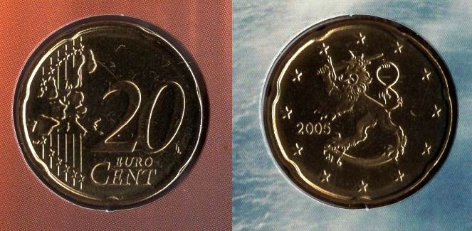 FINLANDIA 2005 20 EURO CENT Z ZESTAWU
