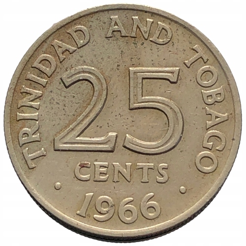 58316. Trynidad i Tobago - 25 centów - 1966r.