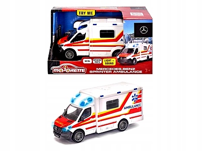 MAJORETTE AMBULANS MERCEDES-BENZ 12,5CM