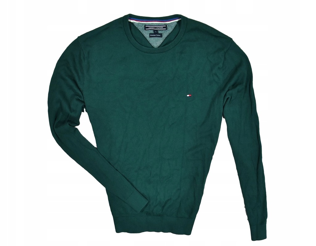 TOMMY HILFIGER Premium Cotton Sweter Męski / L