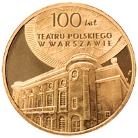 Moneta 2 zł 100 Lat Teatru Polskiego w Warszawie
