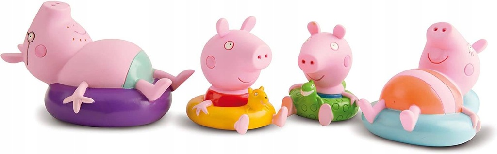 Świnka Peppa Zabawka do Kąpieli 4 Figurki Peppa