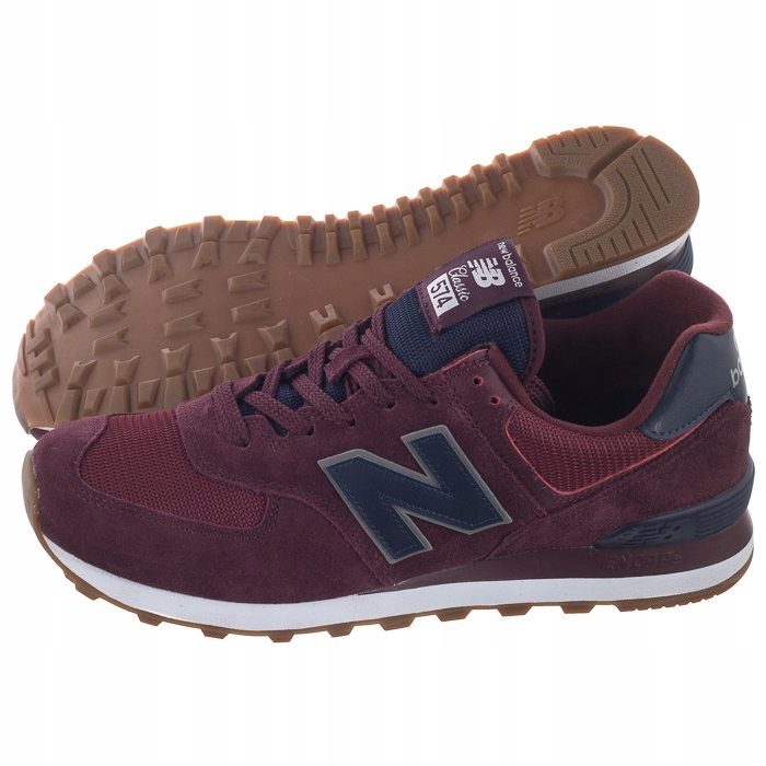 Buty Męskie Sportowe New Balance ML574SPQ Bordowe