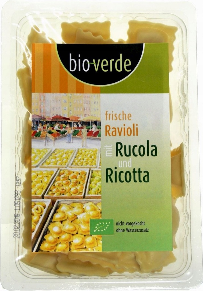 RAVIOLI ŚWIEŻE Z RUKOLĄ I RICOTTĄ BIO 250 g - BIO