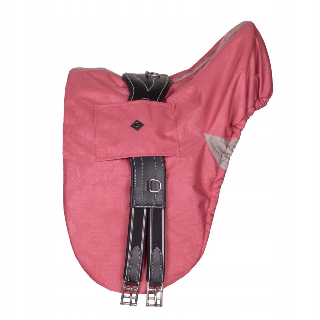 Pokrowiec na siodło i popręg FLAMINGO róż PINK wodoodporny PODSZYTY polarem