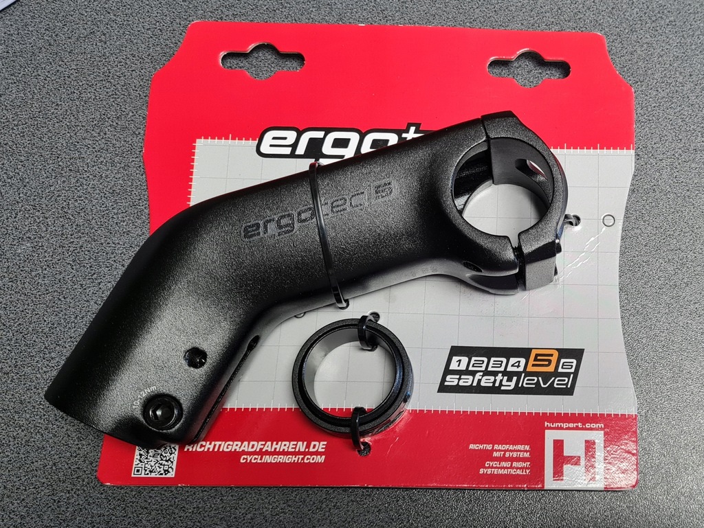 Potence Humpert Ergotec Sepia XL Ahead - 90mm - 1 1/8" - Aluminium SL5 - Couleur Alu/noir/sable