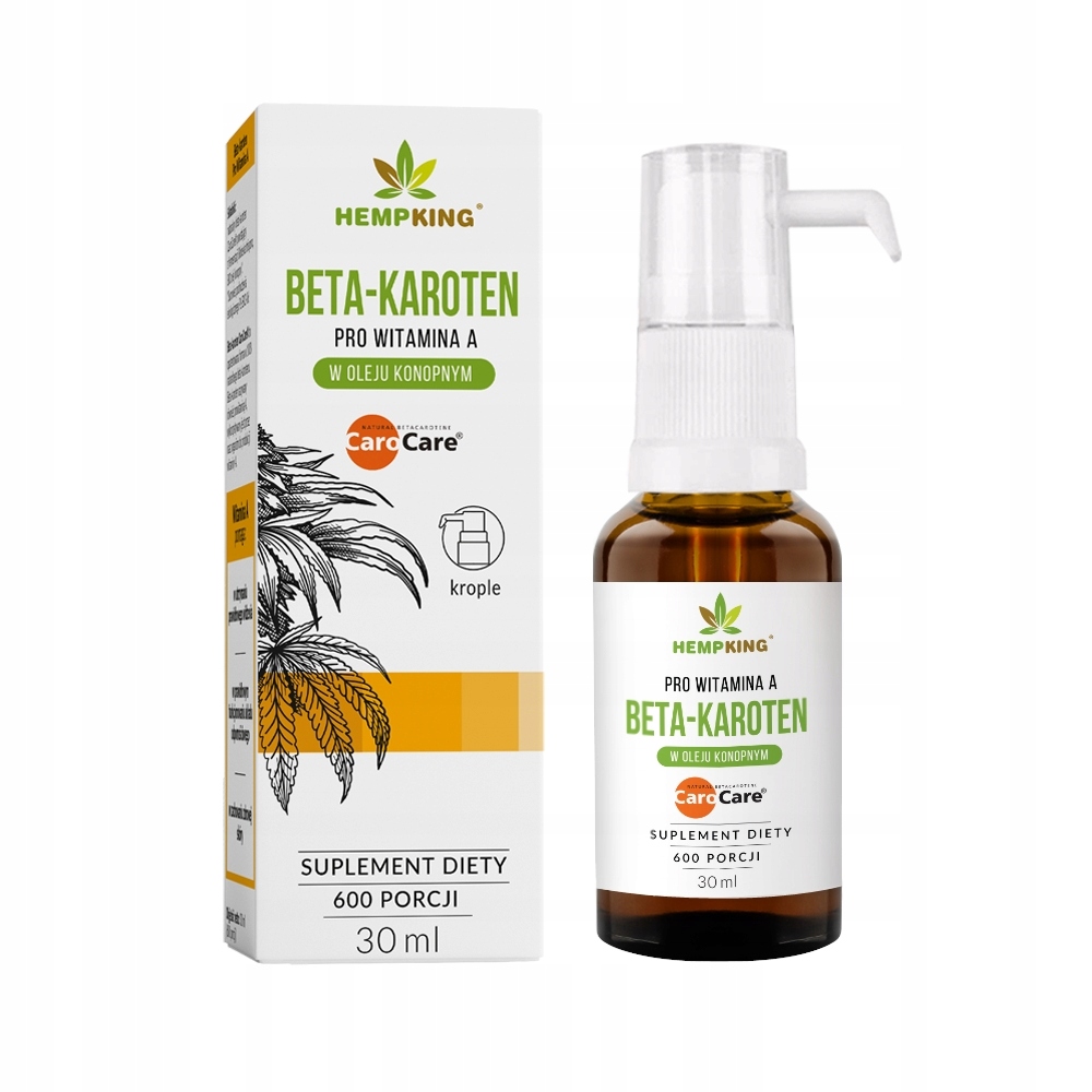 Betakaroten w kroplach w bio oleju konopnym HEMP 12274548308