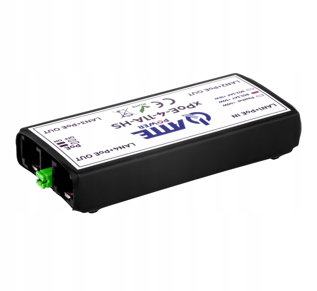 SWITCH 4x PoE 4 PORTOWY EXTENDER ATTE xPoE-4-11A-HS 10/100Mbps ROZDZIELACZ
