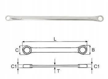 Klucz oczkowy 8x10mm dwustronny wydłużony W610810