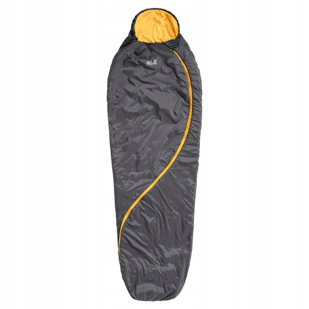 Śpiwór lekki mumia Jack Wolfskin Smoozip +7 czarny żółty 220 cm