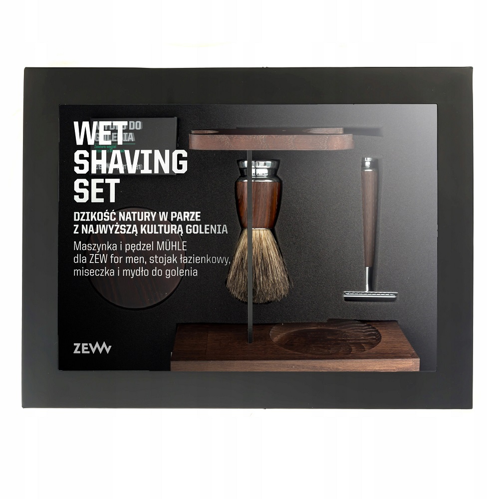 Wet Shaving zestaw maszynka do golenia + pędzel do