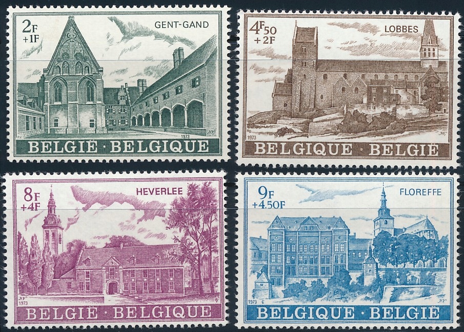 BELGIA 1973 ARCHITEKTURA Michel 1715/1718 ** BCM