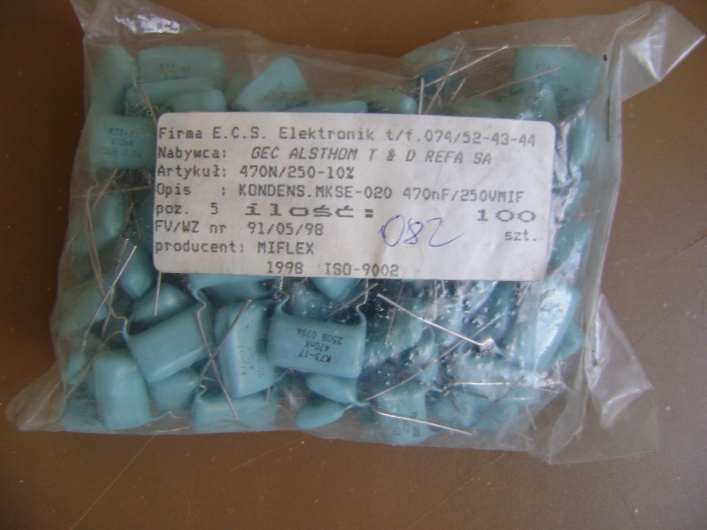 KONDENSATOR K73-17 470nK 250 B 0794 - 11857802806 - oficjalne archiwum ...