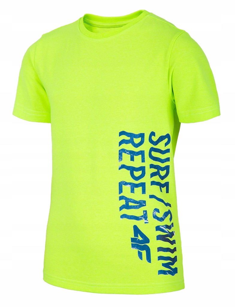 T-SHIRT 4F DZIECIĘCY HJL20 JTSM016 ZIELONY R. 164