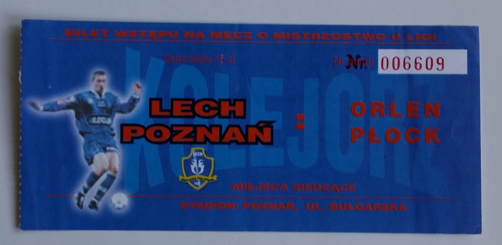 Bilet Lech Poznań - Orlen Płock