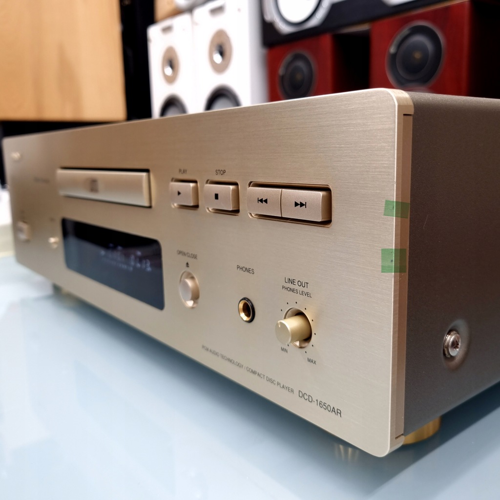 Złoty odtwarzacz CD Denon DCD-1650AR sprawny w świetnym