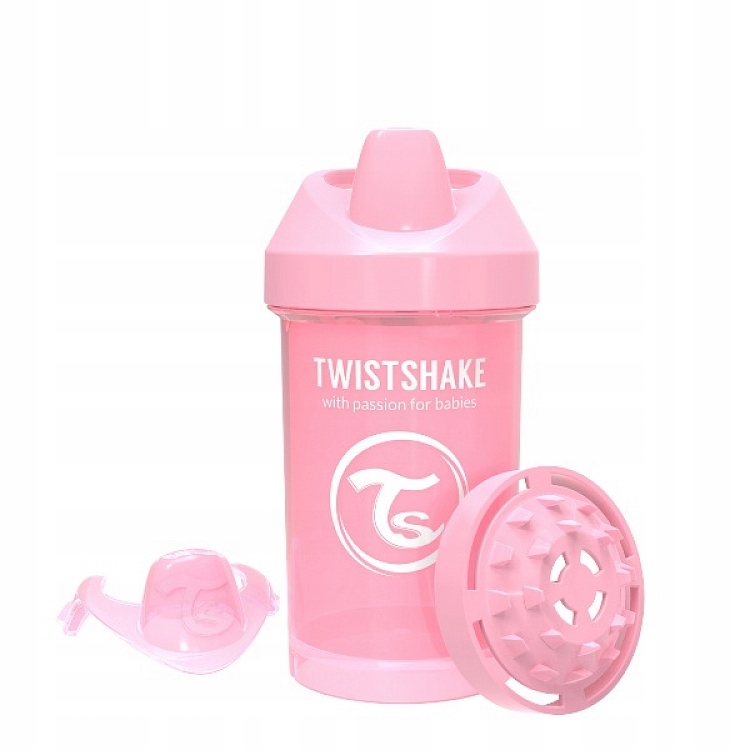 TWISTSHAKE Kubek niekapek mikser 300ml pastel róż