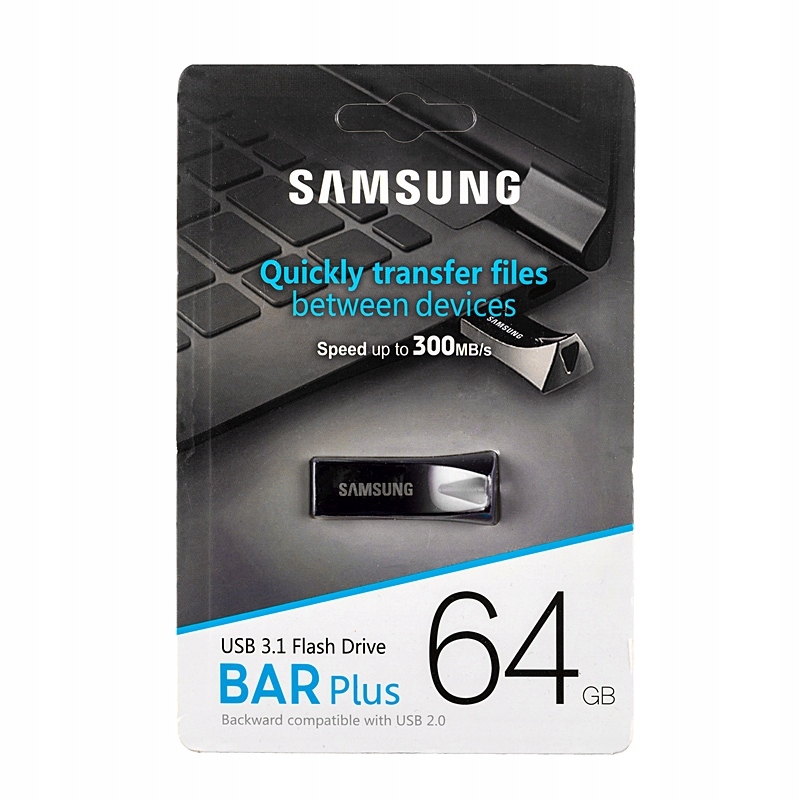 Купить Флеш-накопитель SAMSUNG BAR Plus 64 ГБ USB 3.1 ТИТАН СЕРЫЙ: отзывы, фото, характеристики в интерне-магазине Aredi.ru