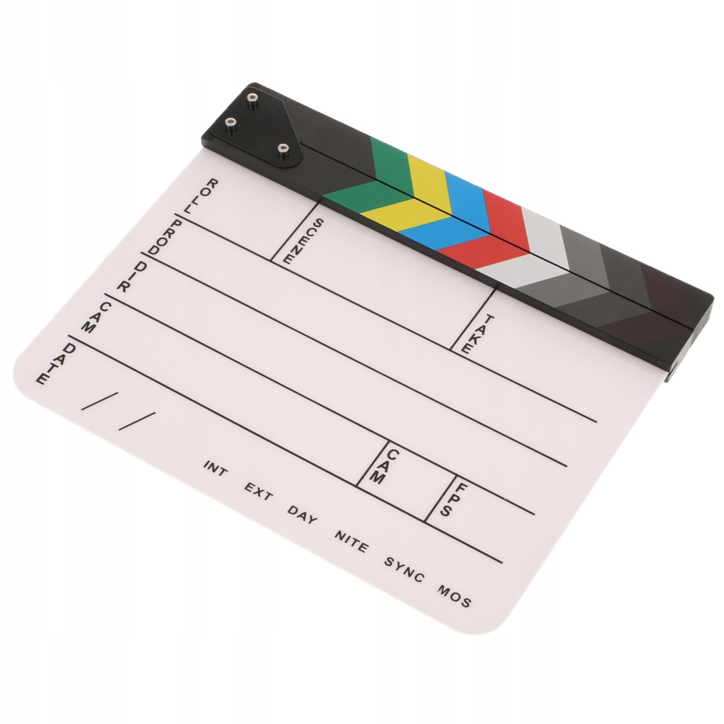 akrylowe kolorowe Clapperboard Film łupek