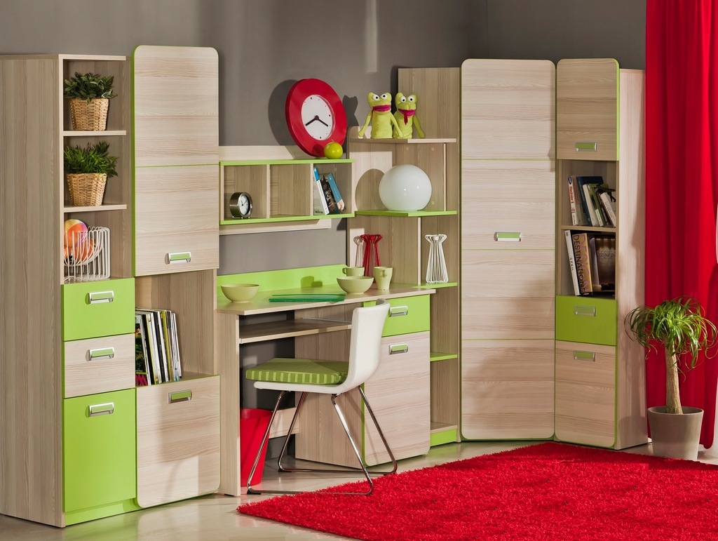 meblościanka biurko szafa narożna dzieci Lorento 9