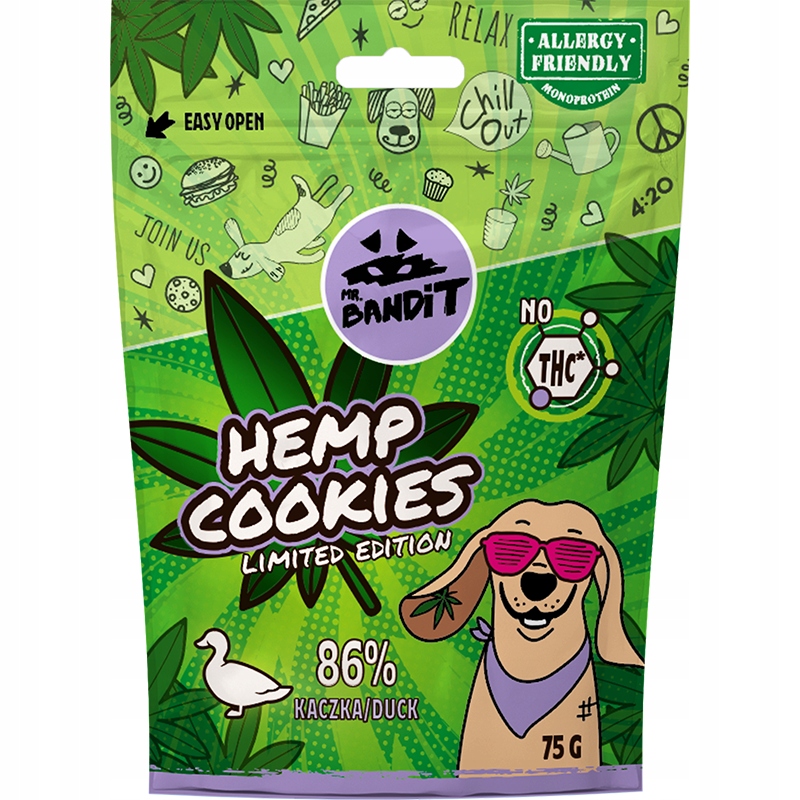 Mr. Bandit HEMP COOKIES KACZKA 75g PRZYSMAKI
