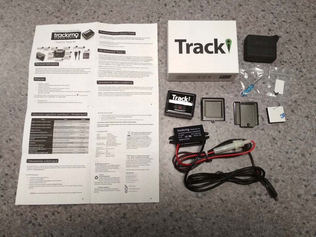 Lokalizator Trackimo Tracki TRKM010 + zasilacz