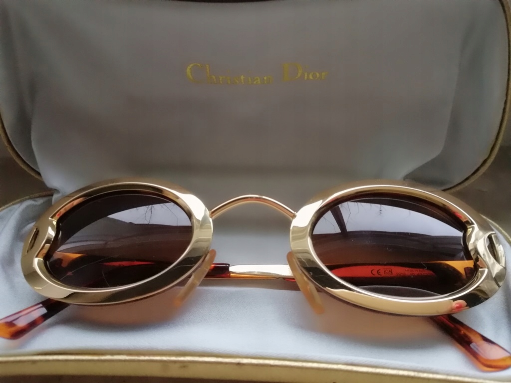 CHRISTIAN DIOR - pozłacane okulary - unikatowe!