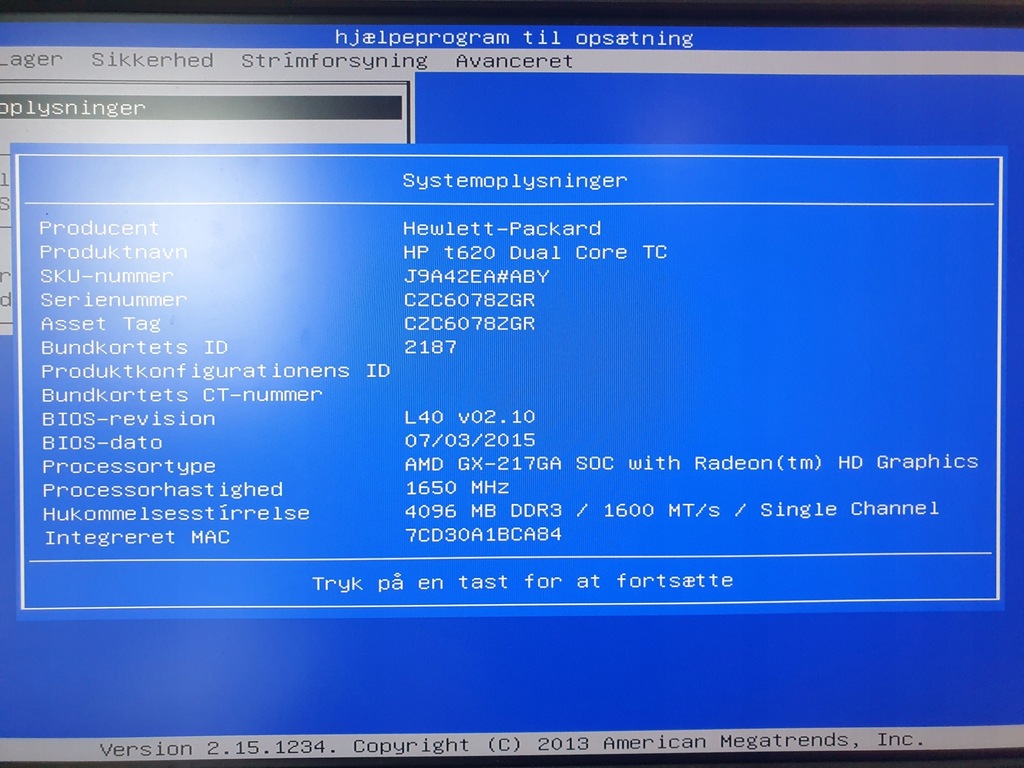 HP t620 AMD GX-217GA (2110186)